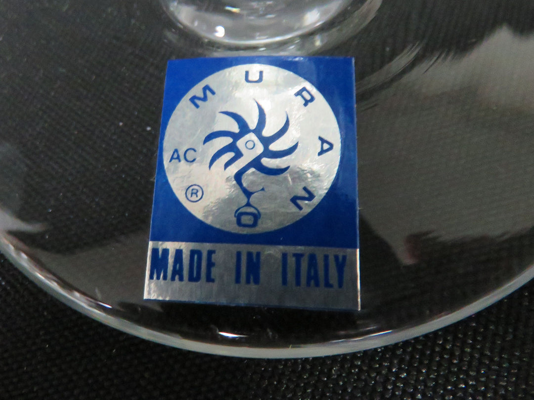 Murano Etched Wine Glasses
