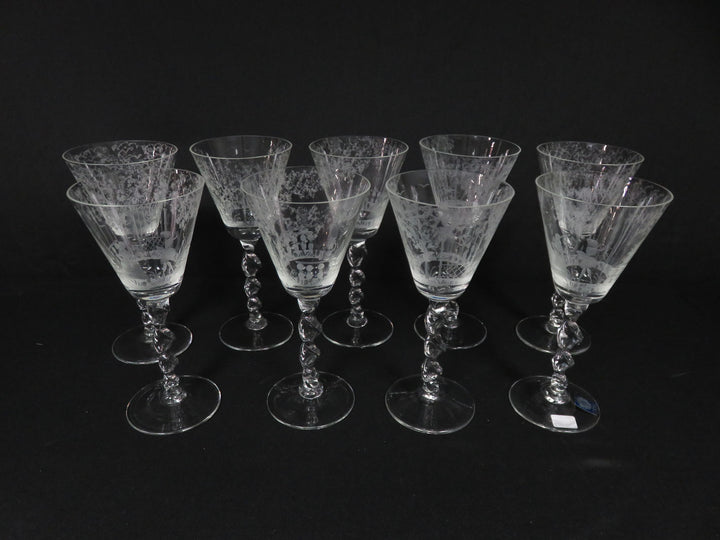 Murano Etched Wine Glasses