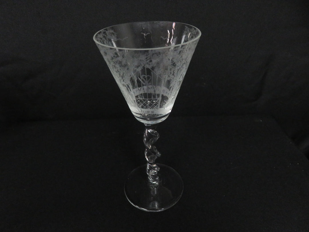 Murano Etched Wine Glasses