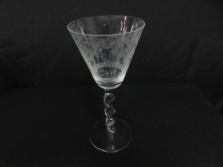 Murano Etched Wine Glasses