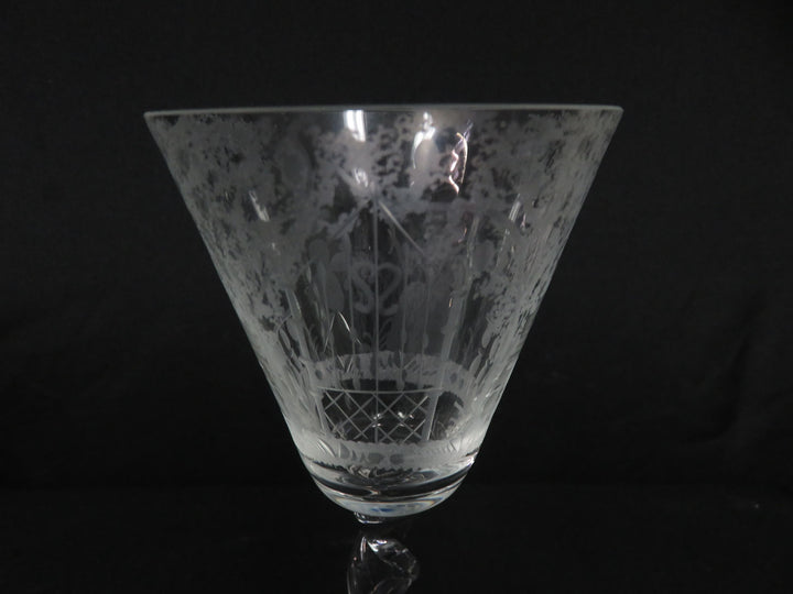 Murano Etched Wine Glasses