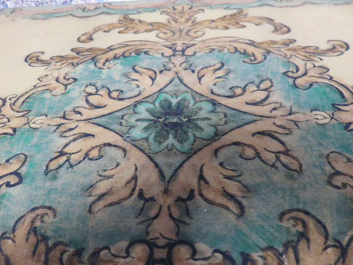 Decorative Gold and Green Tray
