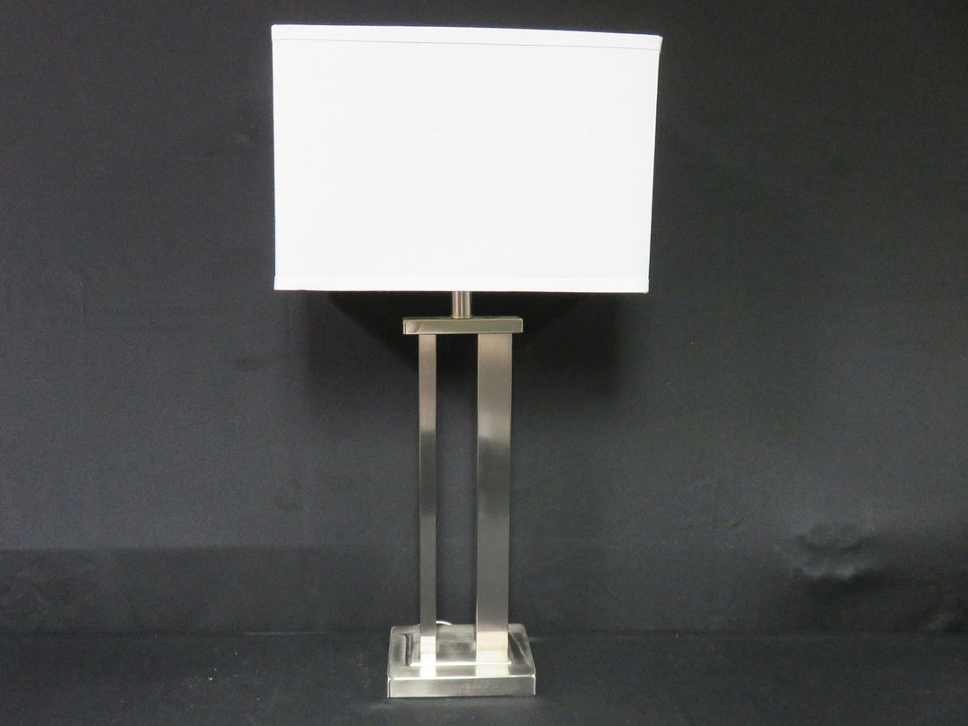 Silver Brushed Metal Lamp