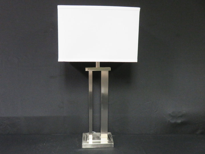 Silver Brushed Metal Lamp
