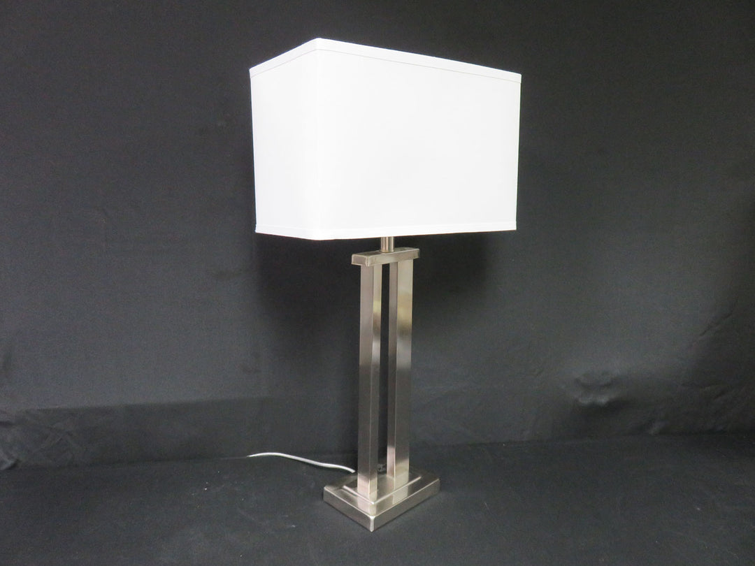 Silver Brushed Metal Lamp
