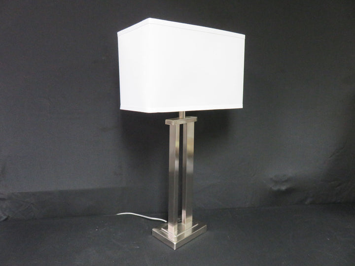 Silver Brushed Metal Lamp