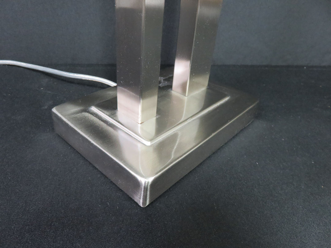 Silver Brushed Metal Lamp