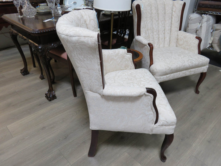 Vintage Channel Back Wingback Chair