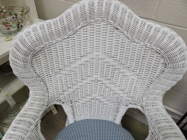 White Wicker Rocking Chair
