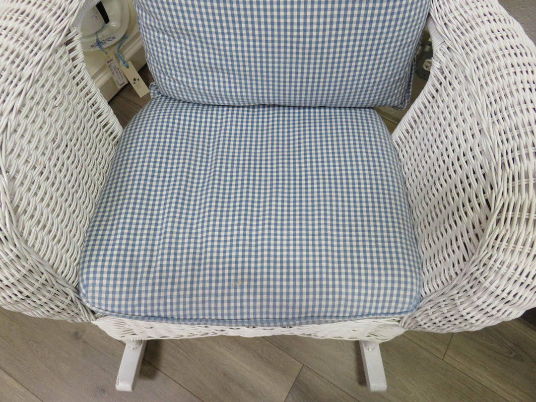 White Wicker Rocking Chair