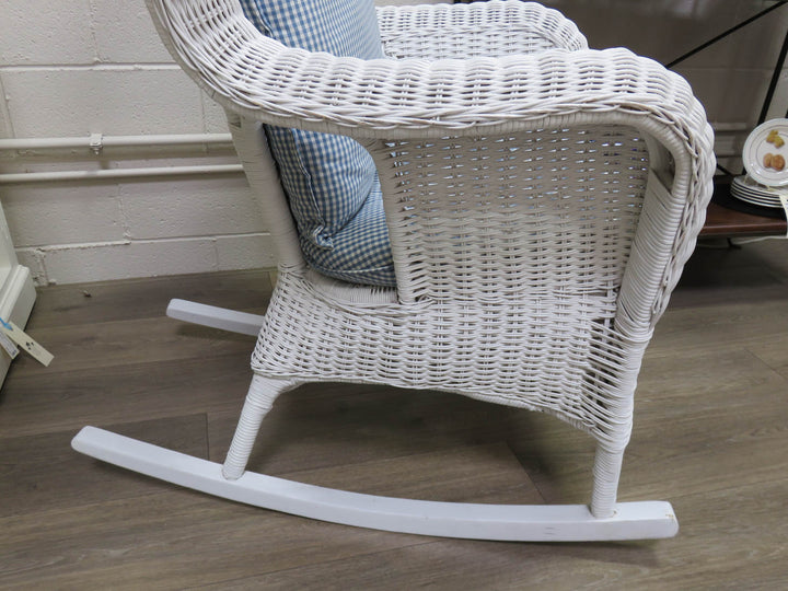 White Wicker Rocking Chair