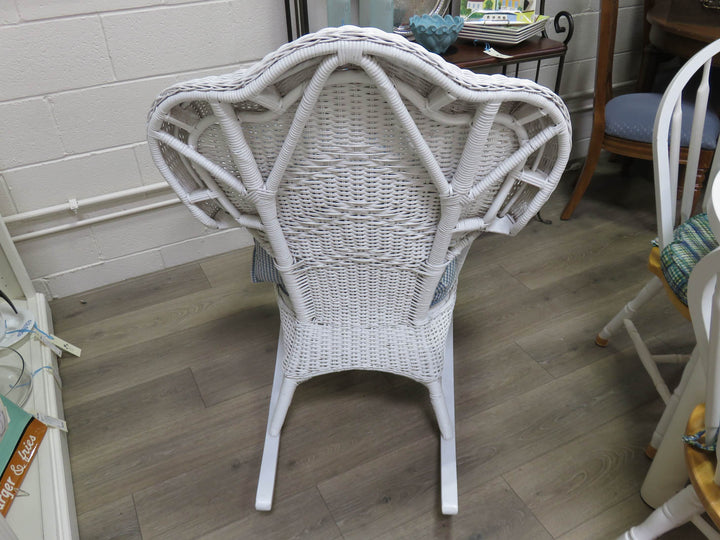 White Wicker Rocking Chair