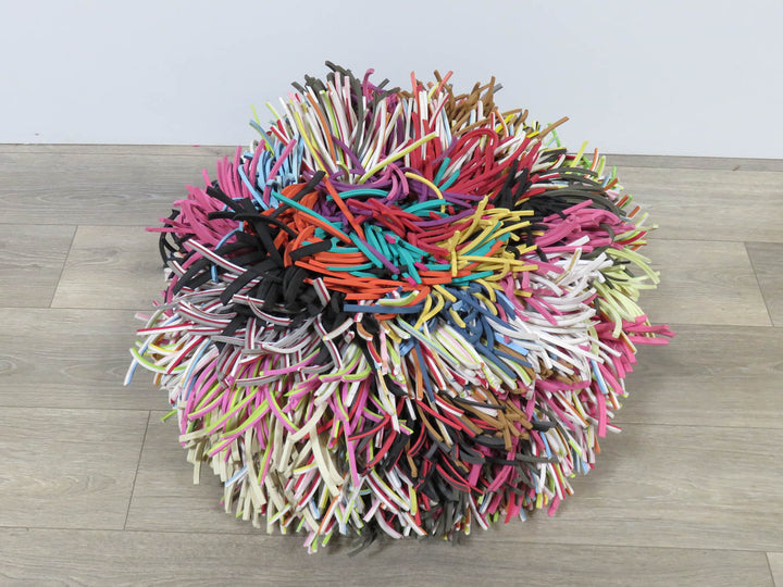 Multicolored Neoprene Pouf