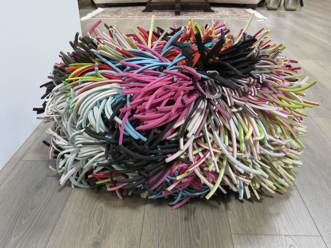 Multicolored Neoprene Pouf