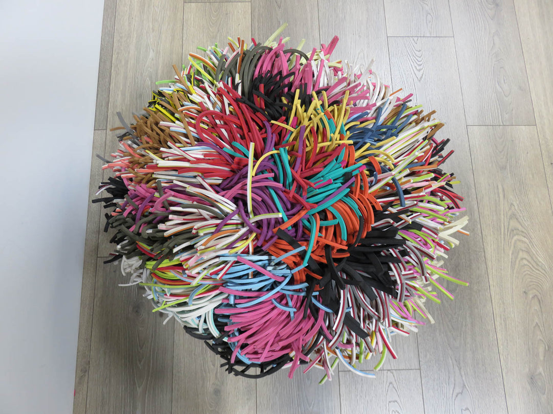 Multicolored Neoprene Pouf