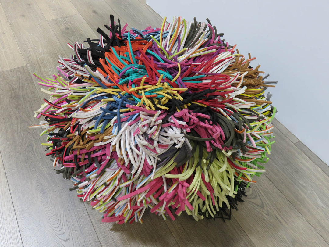 Multicolored Neoprene Pouf