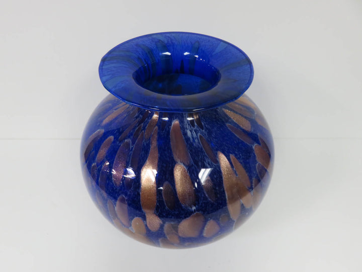 Large Blue Abstract Vase