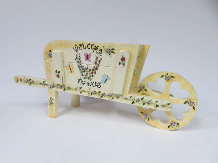 Decorative Wooden Wheelbarrow