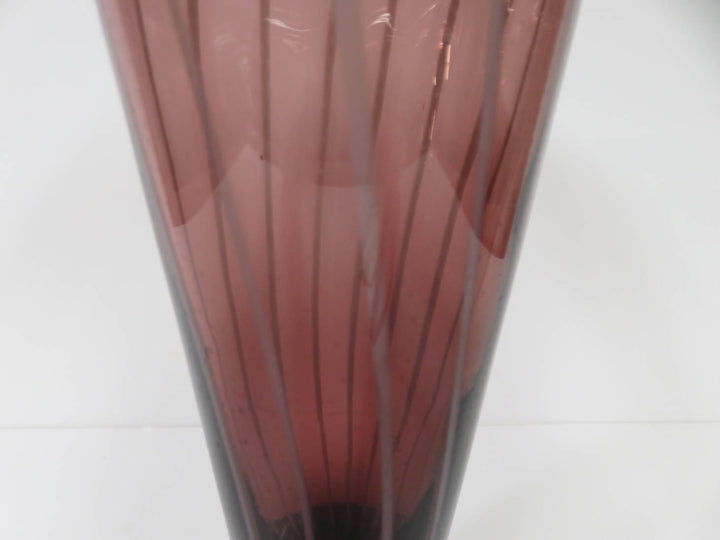 Amethyst & White Ruffled Vase