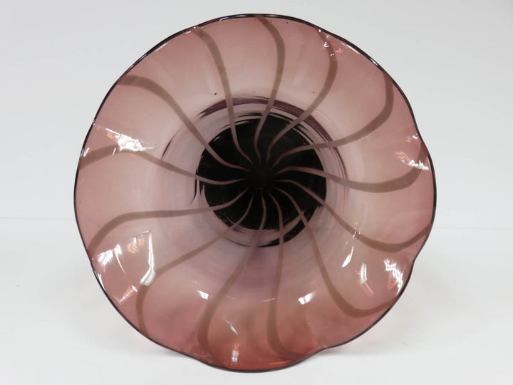 Amethyst & White Ruffled Vase