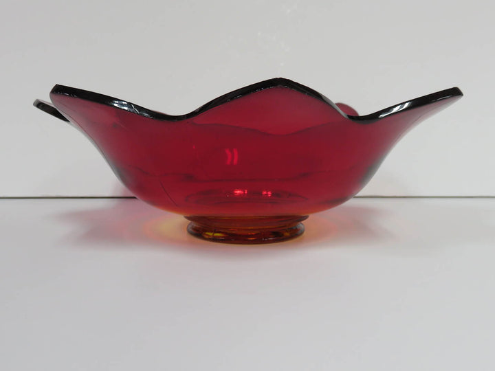 Amberina Petal Bowl