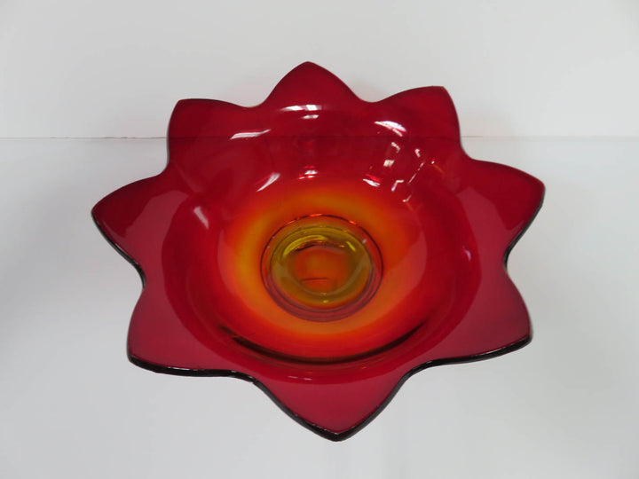 Amberina Petal Bowl