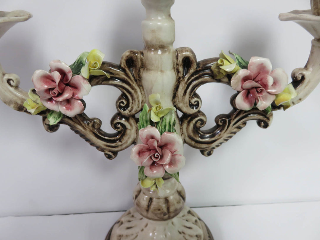 Capodimonte Candlelabra Duo