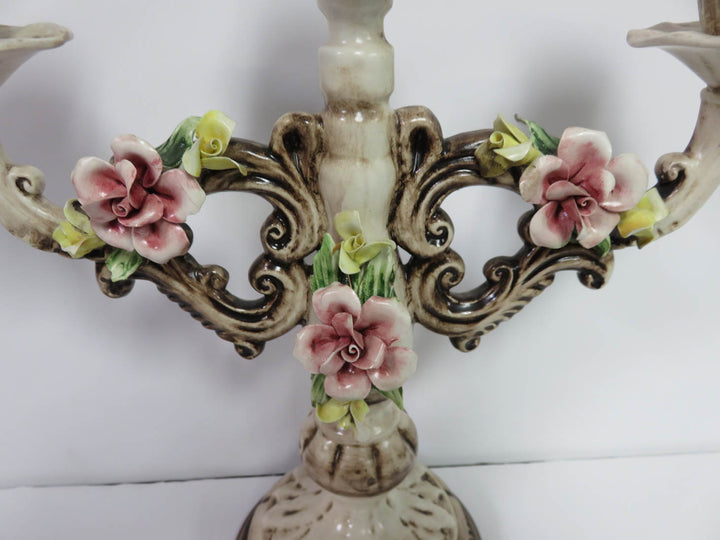 Capodimonte Candlelabra Duo