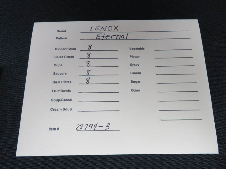 Lenox "Eternal" China Set