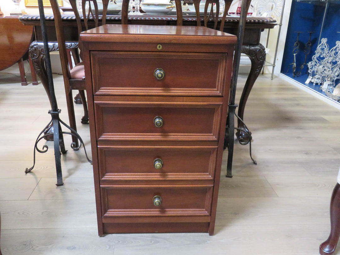 Dark Wood File Cabinet