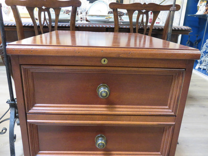 Dark Wood File Cabinet