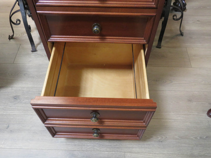 Dark Wood File Cabinet