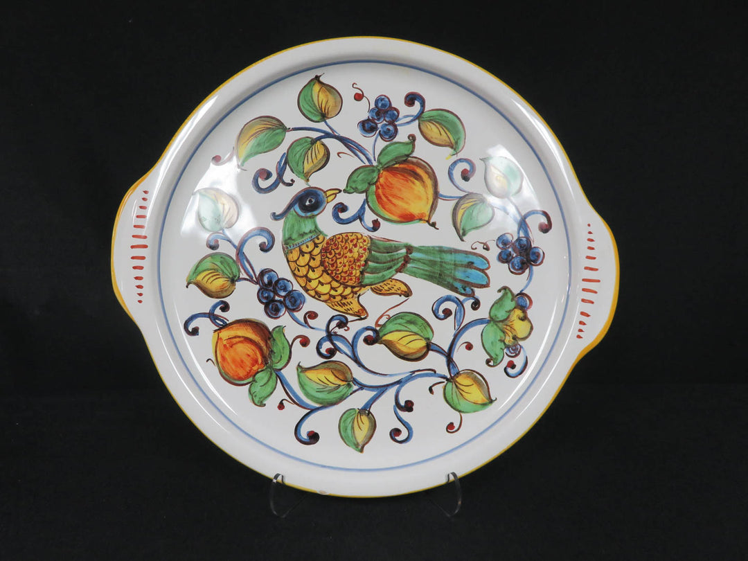 Round Handled Deruta Platter