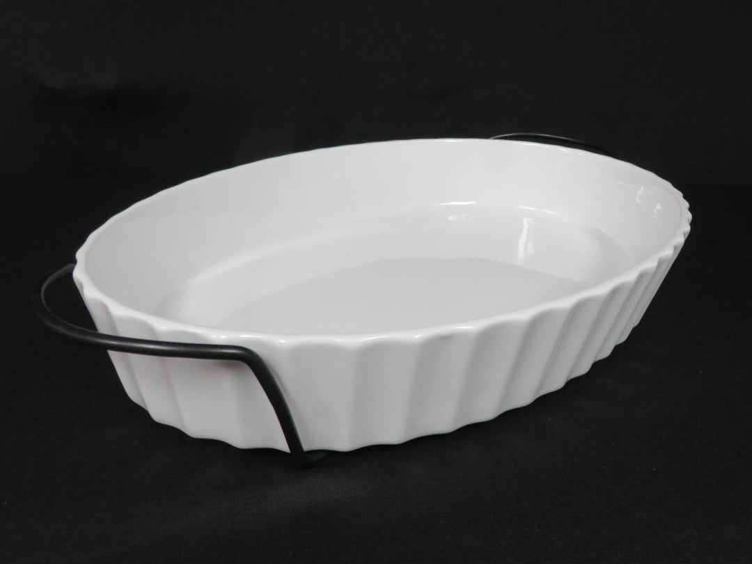 Oval Casserole with Stand