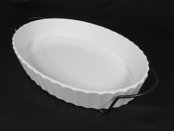 Oval Casserole with Stand