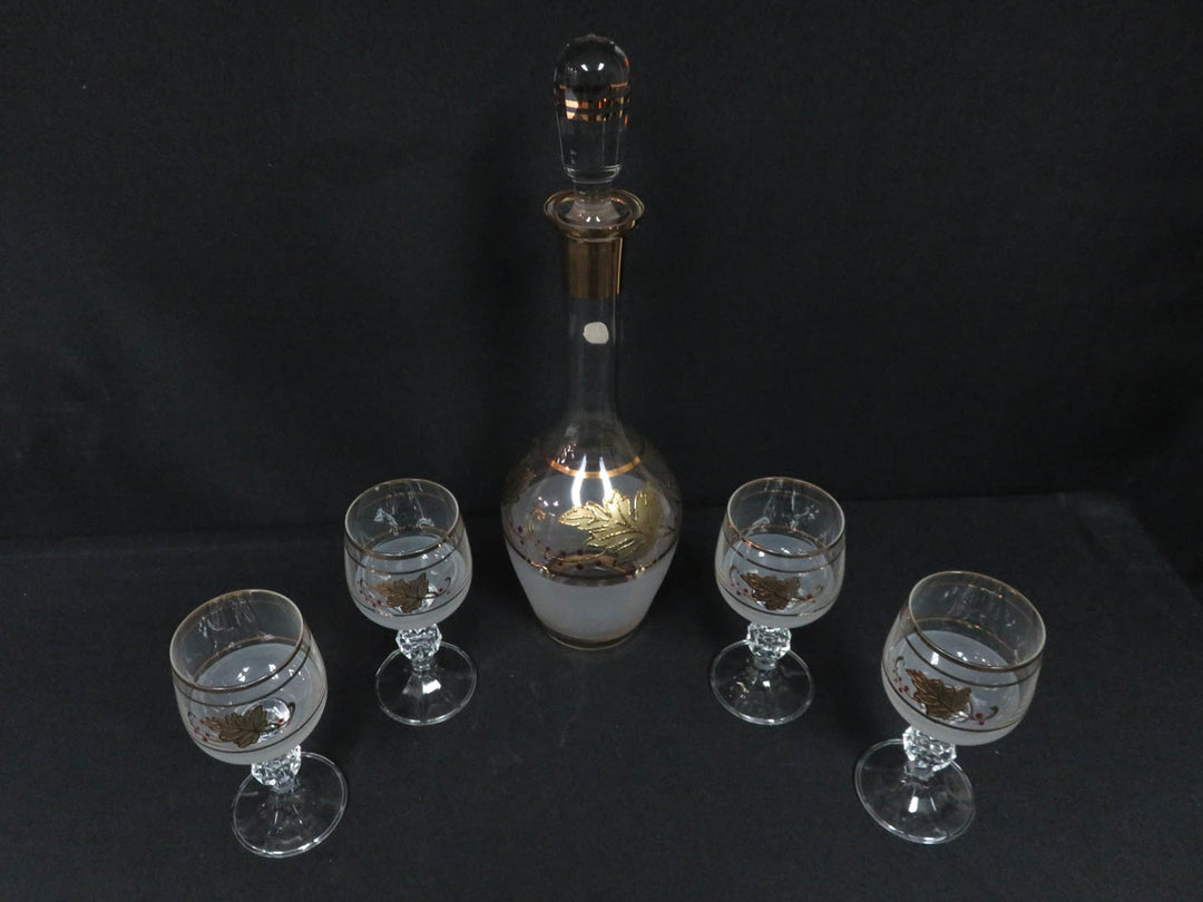 Bohemian Decanter and Wine Glass Set