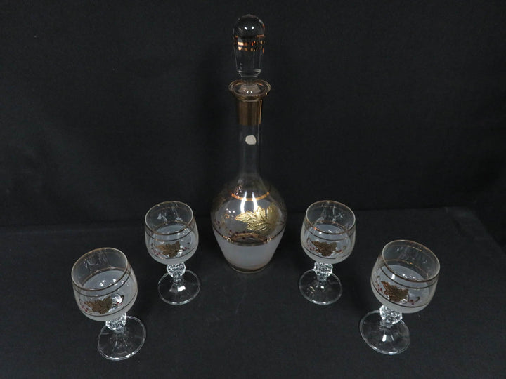 Bohemian Decanter and Wine Glass Set