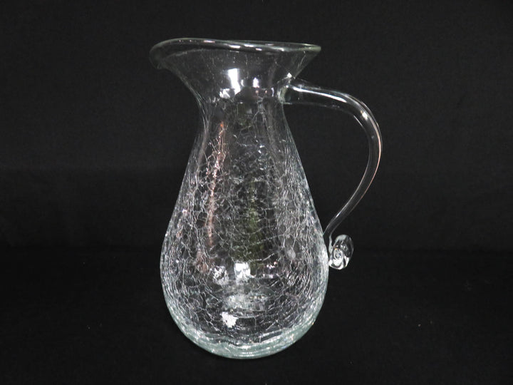 Crackle Glass Pitcher