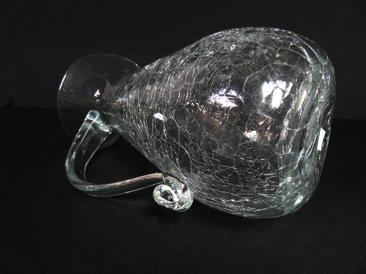 Crackle Glass Pitcher