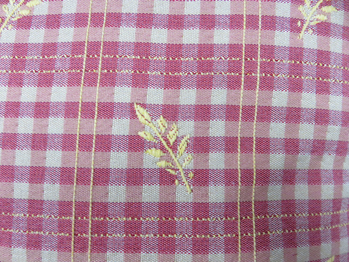 Red and Gold Checked Pillow