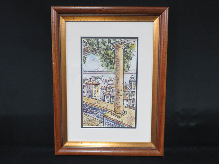 Lisbon Street Scene Print