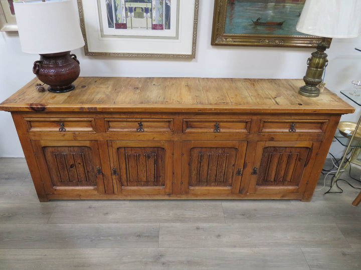 Rustic Knotty Pine Buffet Cabinet