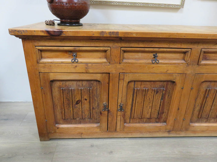 Rustic Knotty Pine Buffet Cabinet