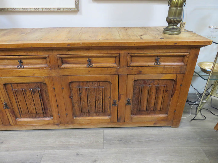 Rustic Knotty Pine Buffet Cabinet