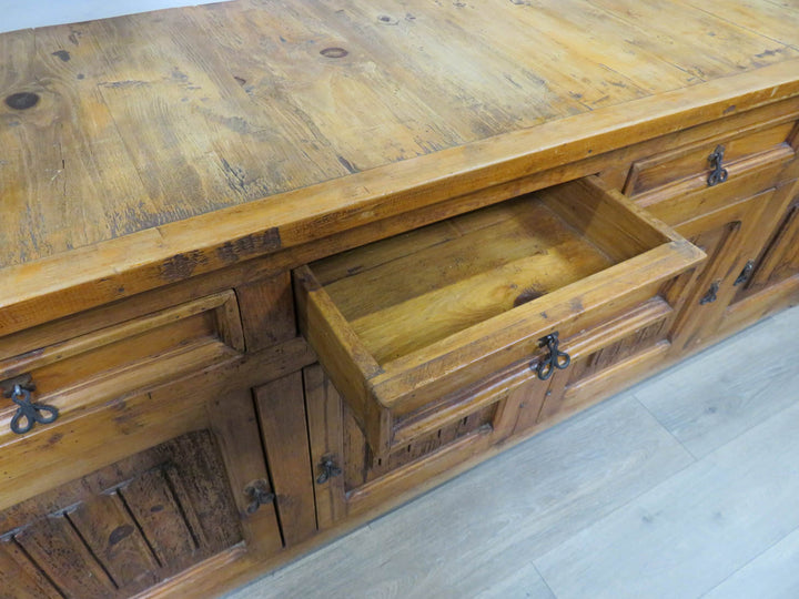 Rustic Knotty Pine Buffet Cabinet