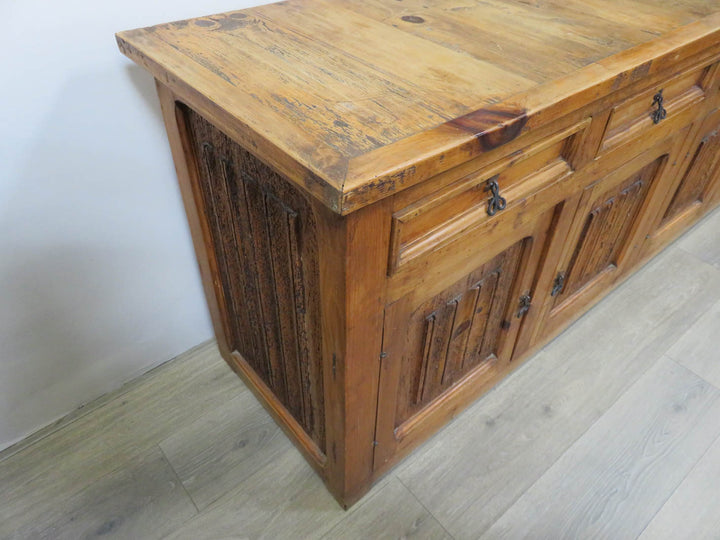 Rustic Knotty Pine Buffet Cabinet