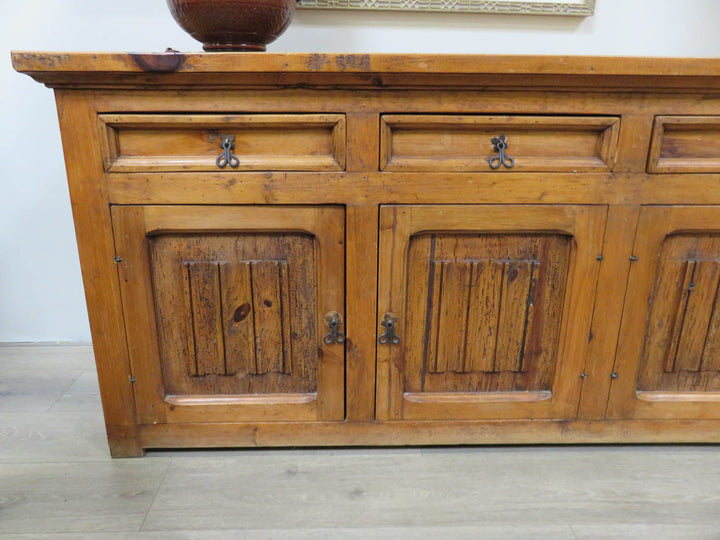 Rustic Knotty Pine Buffet Cabinet