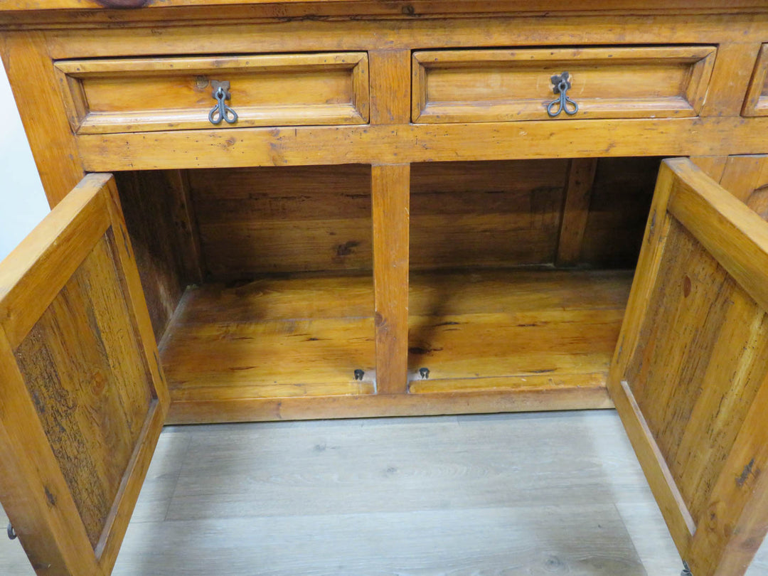 Rustic Knotty Pine Buffet Cabinet