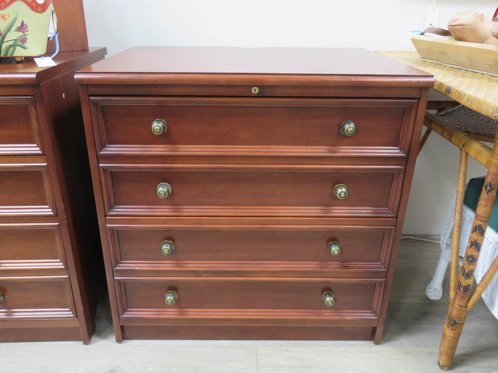 Dark Wood File Cabinet