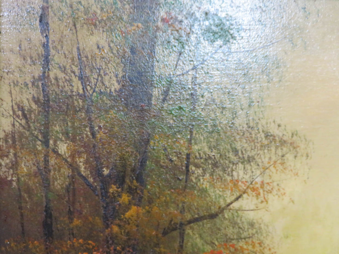 Original Oil Painting of Boys Going Fishing